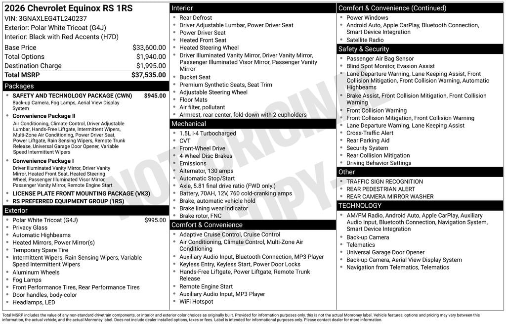 2026 Chevrolet Equinox RS - Photo 32