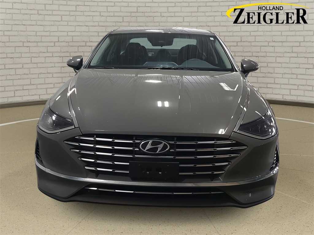 Used 2022 Hyundai Sonata Hybrid Blue with VIN KMHL24JJXNA043876 for sale in Holland, MI