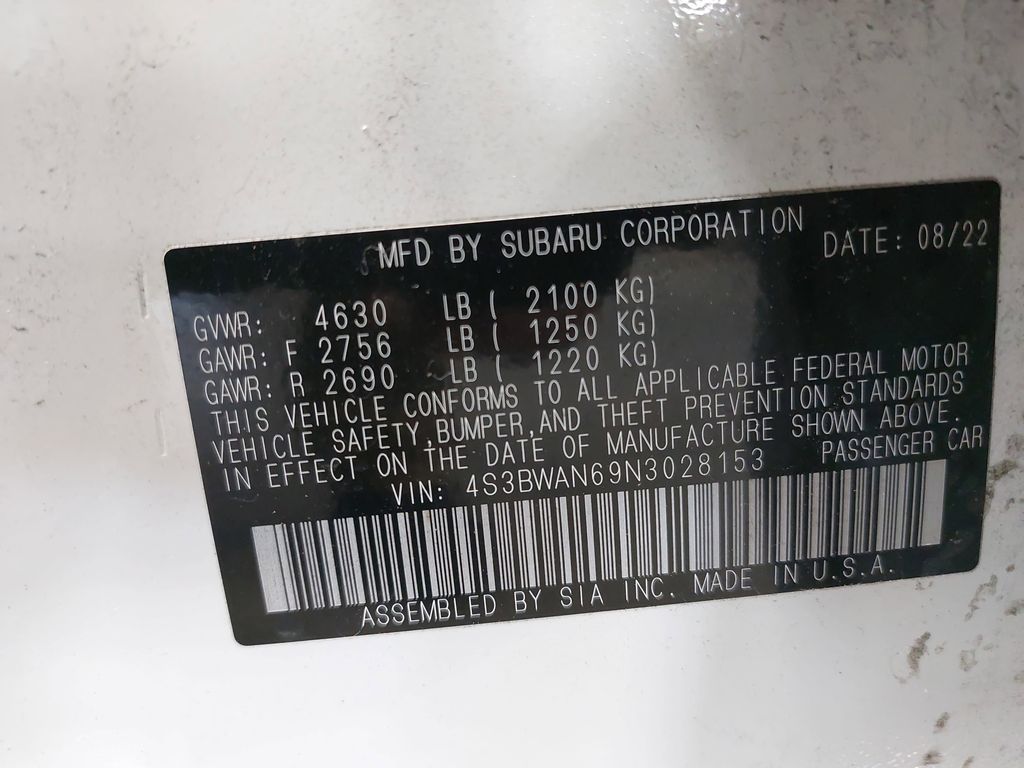 2022 SUBARU LEGACY - Image 35