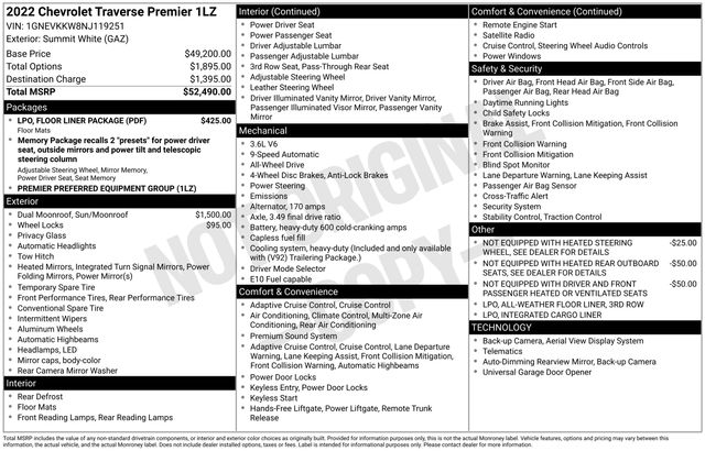 2022 CHEVROLET TRAVERSE - Image 5