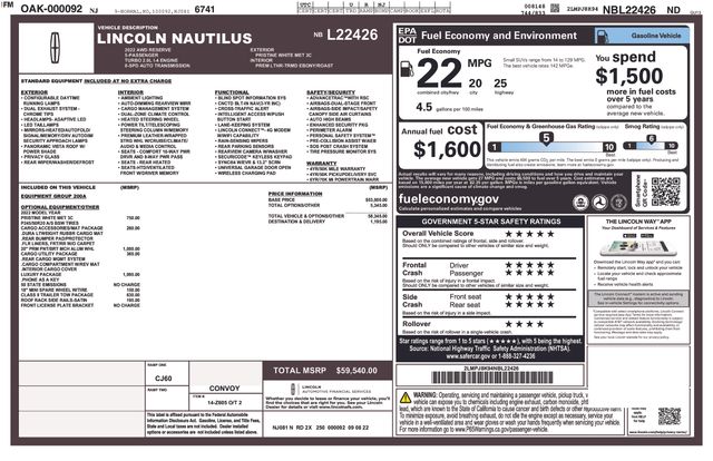 2022 LINCOLN NAUTILUS - Image 5