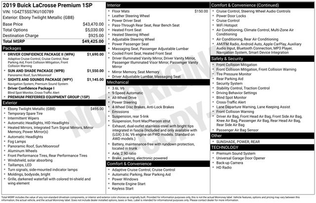 2019 BUICK LACROSSE - Image 5