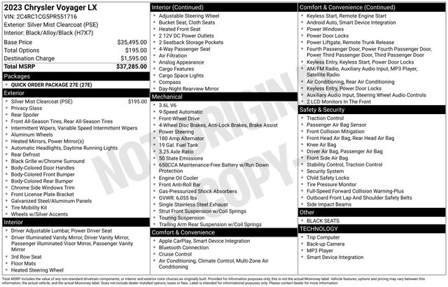 2023 CHRYSLER VOYAGER - Image 5