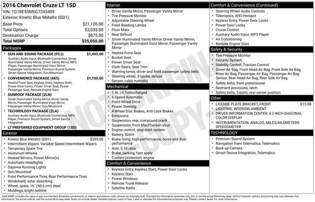 2016 CHEVROLET CRUZE - Image 5