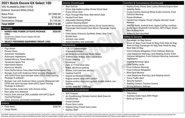 2021 BUICK ENCORE GX - Image 5