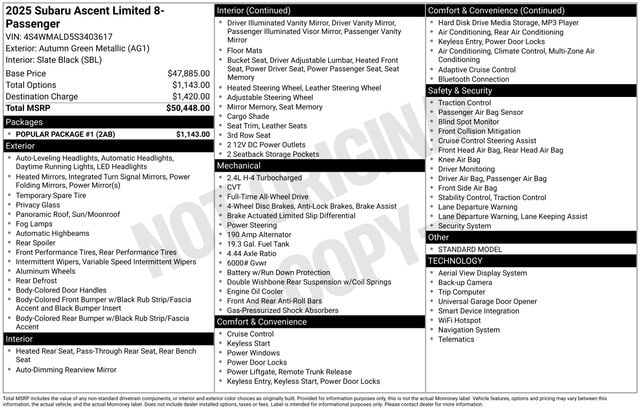 2025 SUBARU ASCENT - Image 5