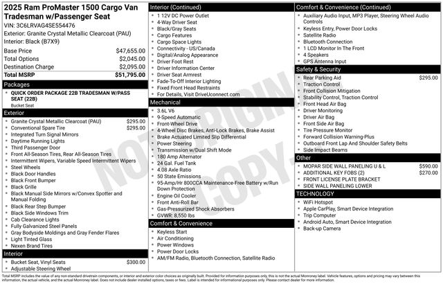 2025 RAM PROMASTER 1500 - Image 5