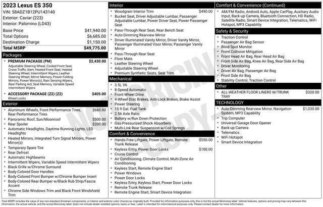 2023 LEXUS ES - Image 5
