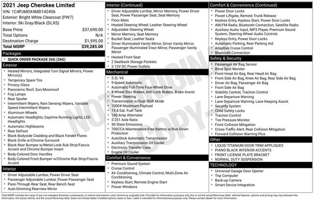 2021 JEEP CHEROKEE - Image 5