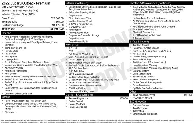 2022 SUBARU OUTBACK - Image 5