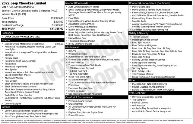 2022 JEEP CHEROKEE - Image 5