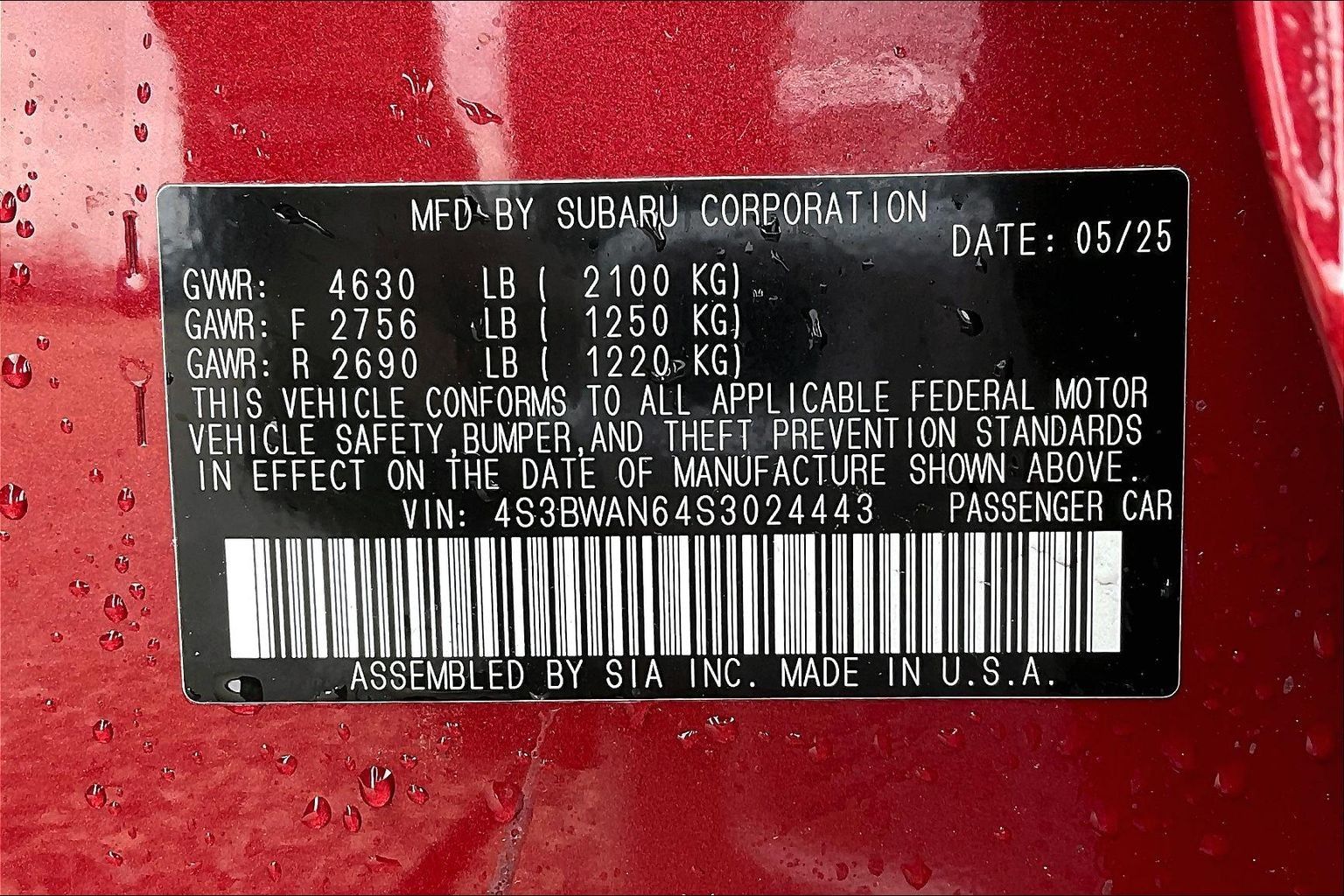 2025 SUBARU LEGACY - Image 33