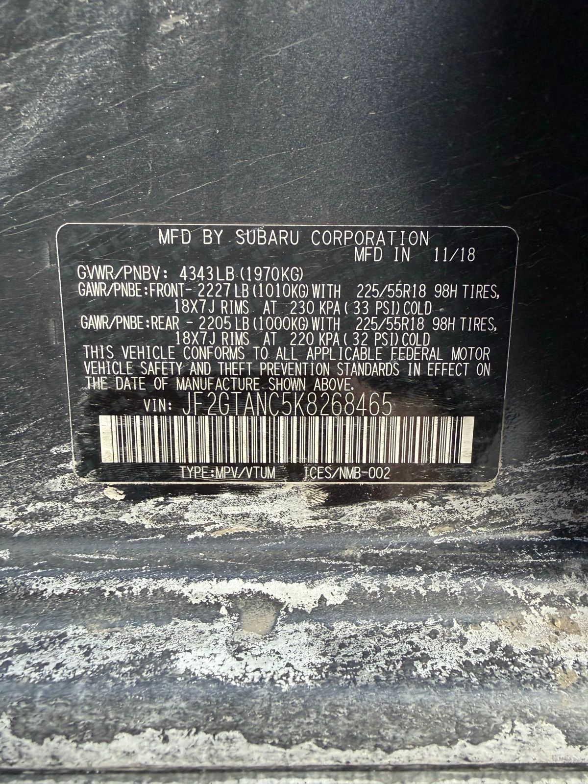 2019 SUBARU CROSSTREK - Image 9