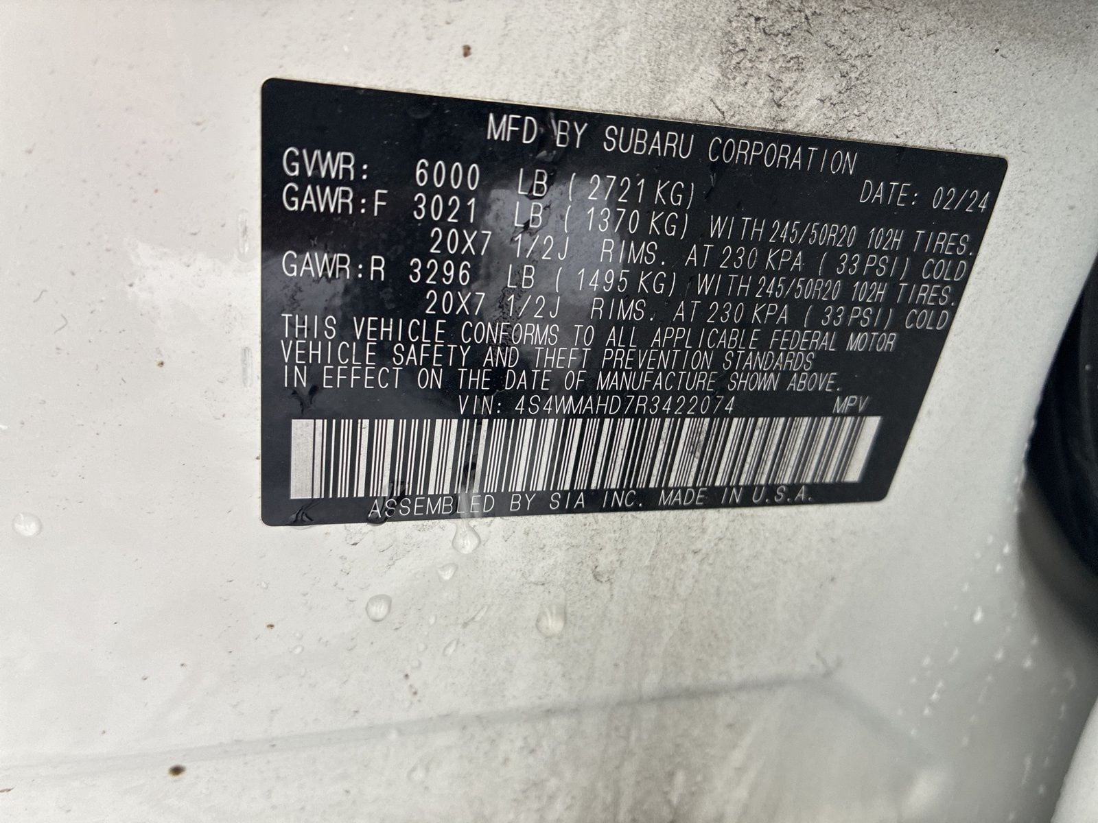 2024 SUBARU ASCENT - Image 11