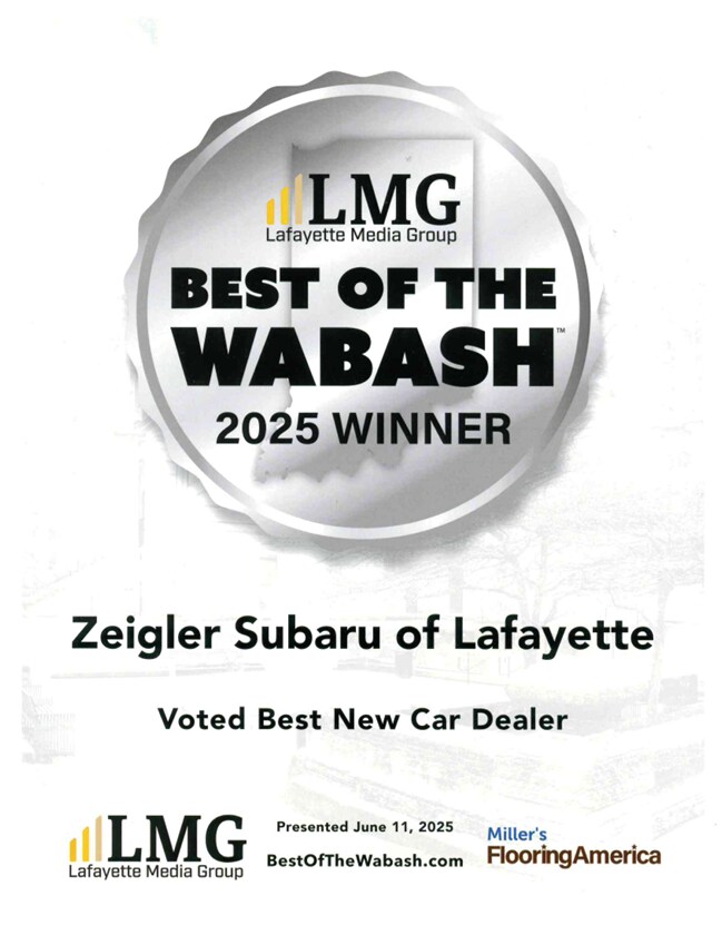 2025 Best new car dealer best of the wabash