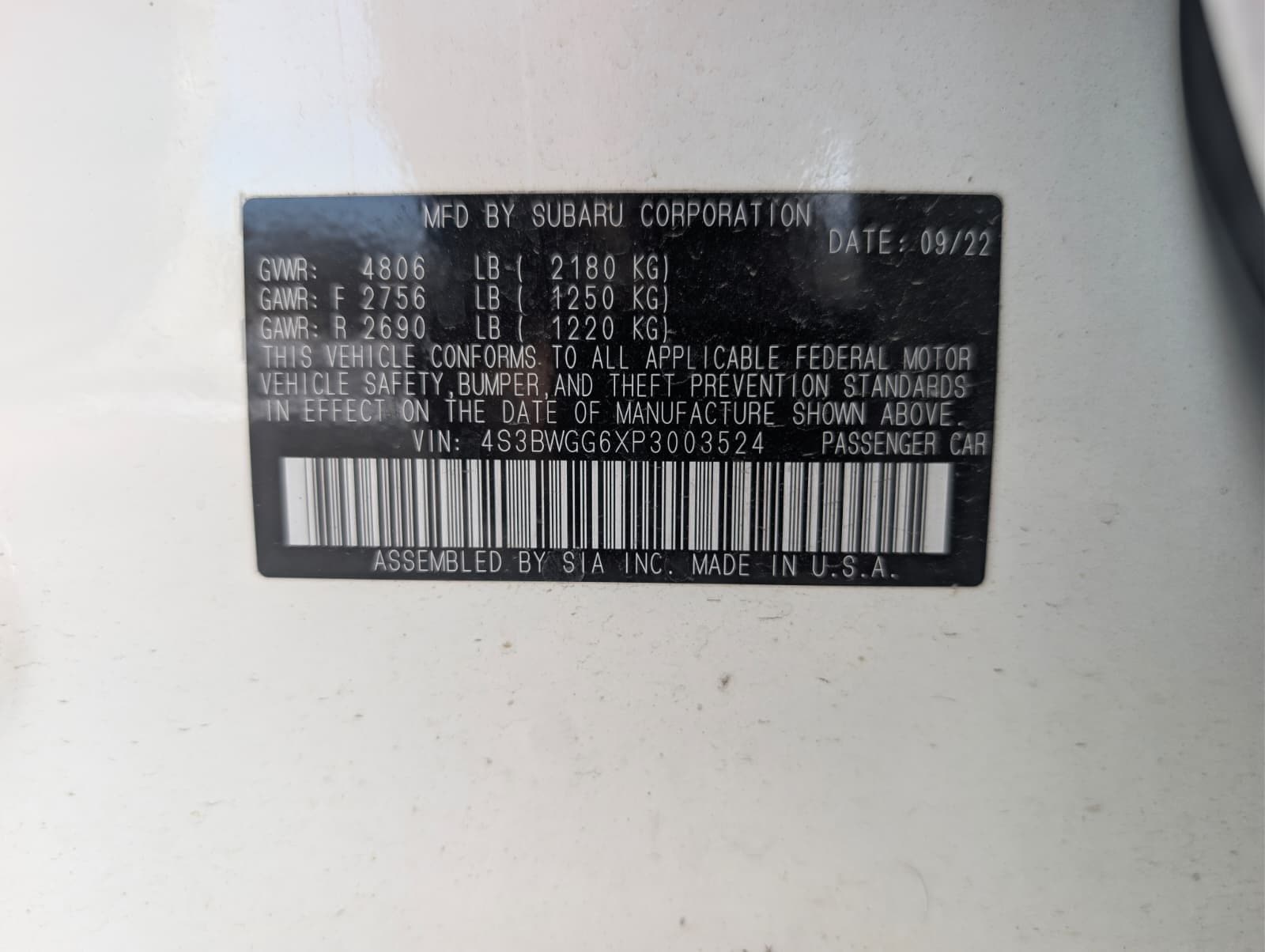 2023 SUBARU LEGACY - Image 34