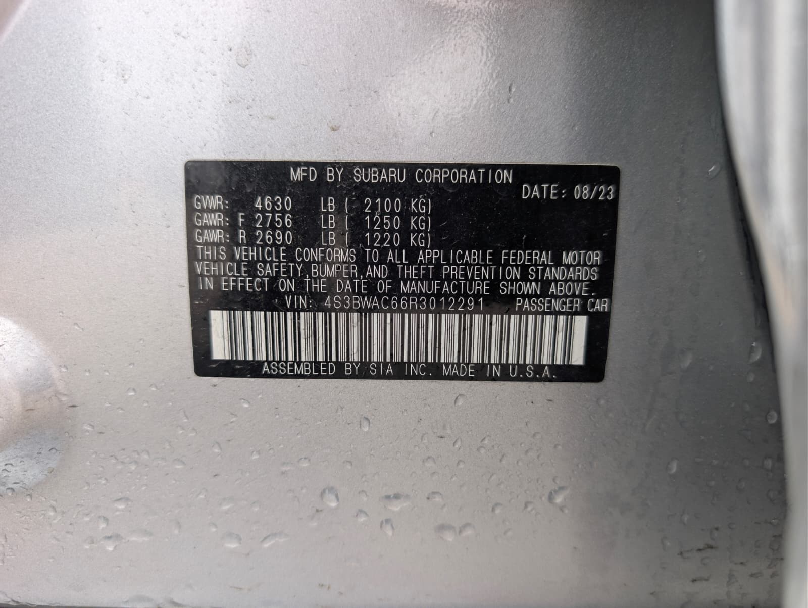 2024 SUBARU LEGACY - Image 10