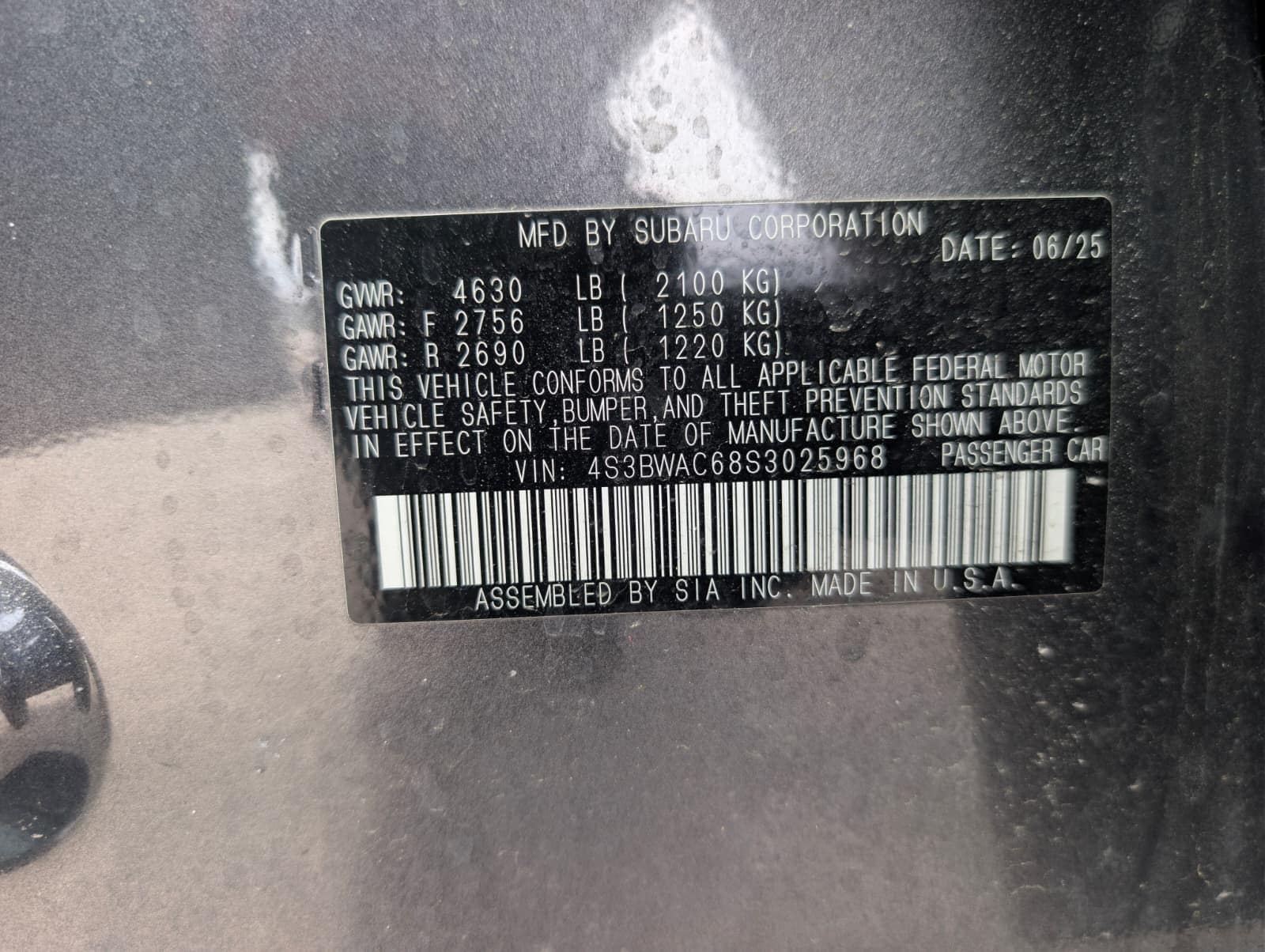 2025 SUBARU LEGACY - Image 37