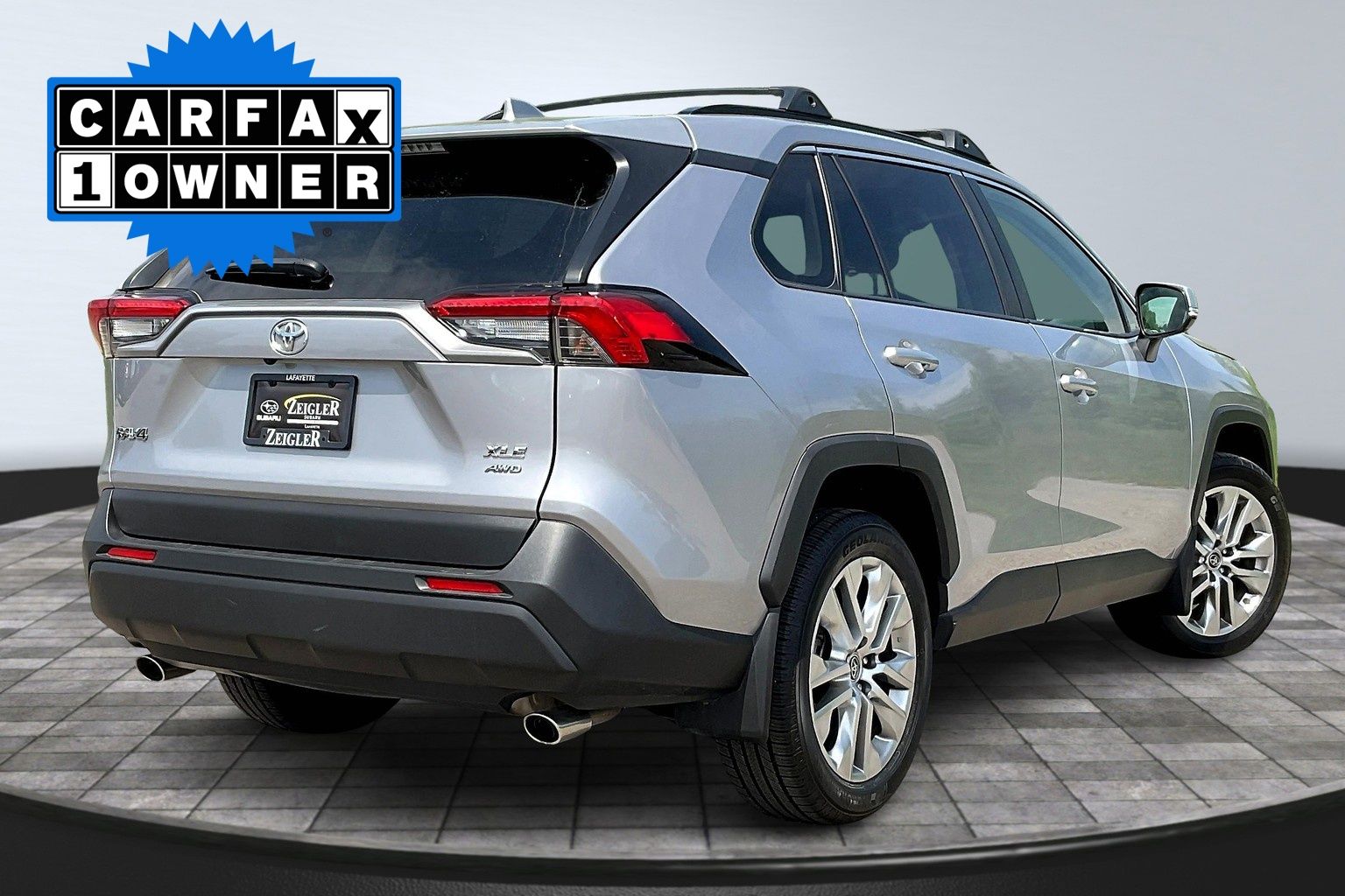 Used 2019 Toyota RAV4 XLE Premium with VIN JTMA1RFV1KD038597 for sale in Lafayette, IN