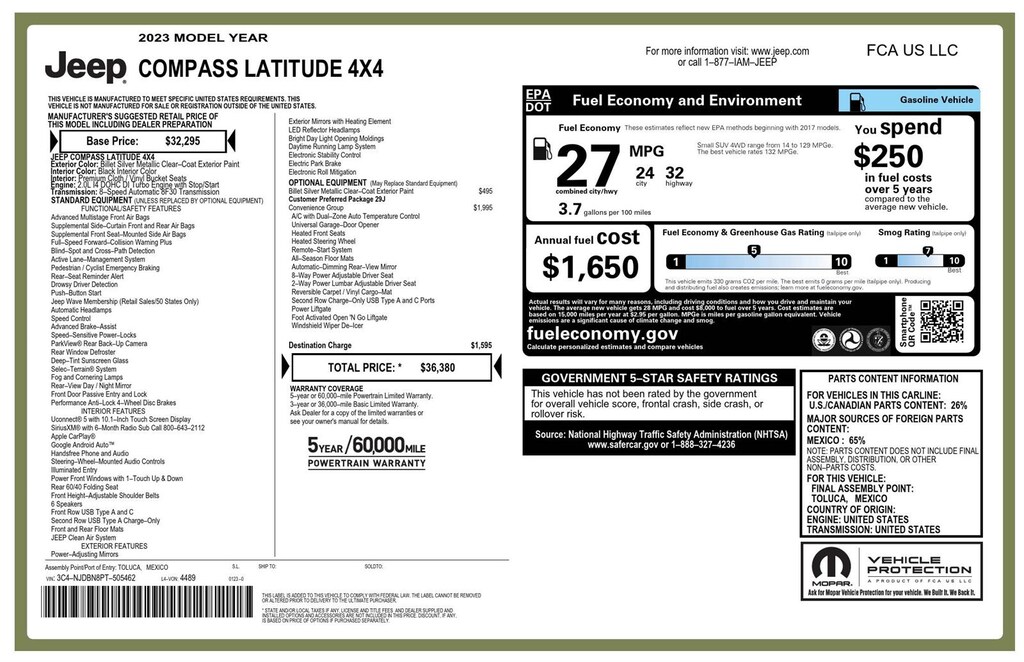 Used 2023 Jeep Compass Latitude SUV