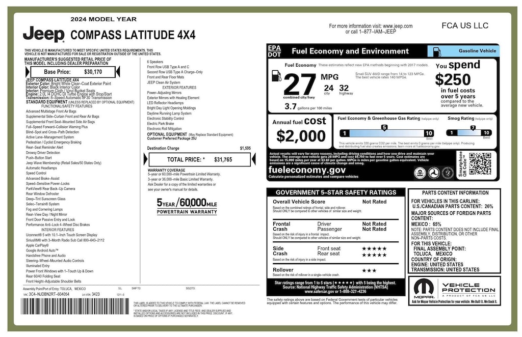Used 2024 Jeep Compass Latitude SUV