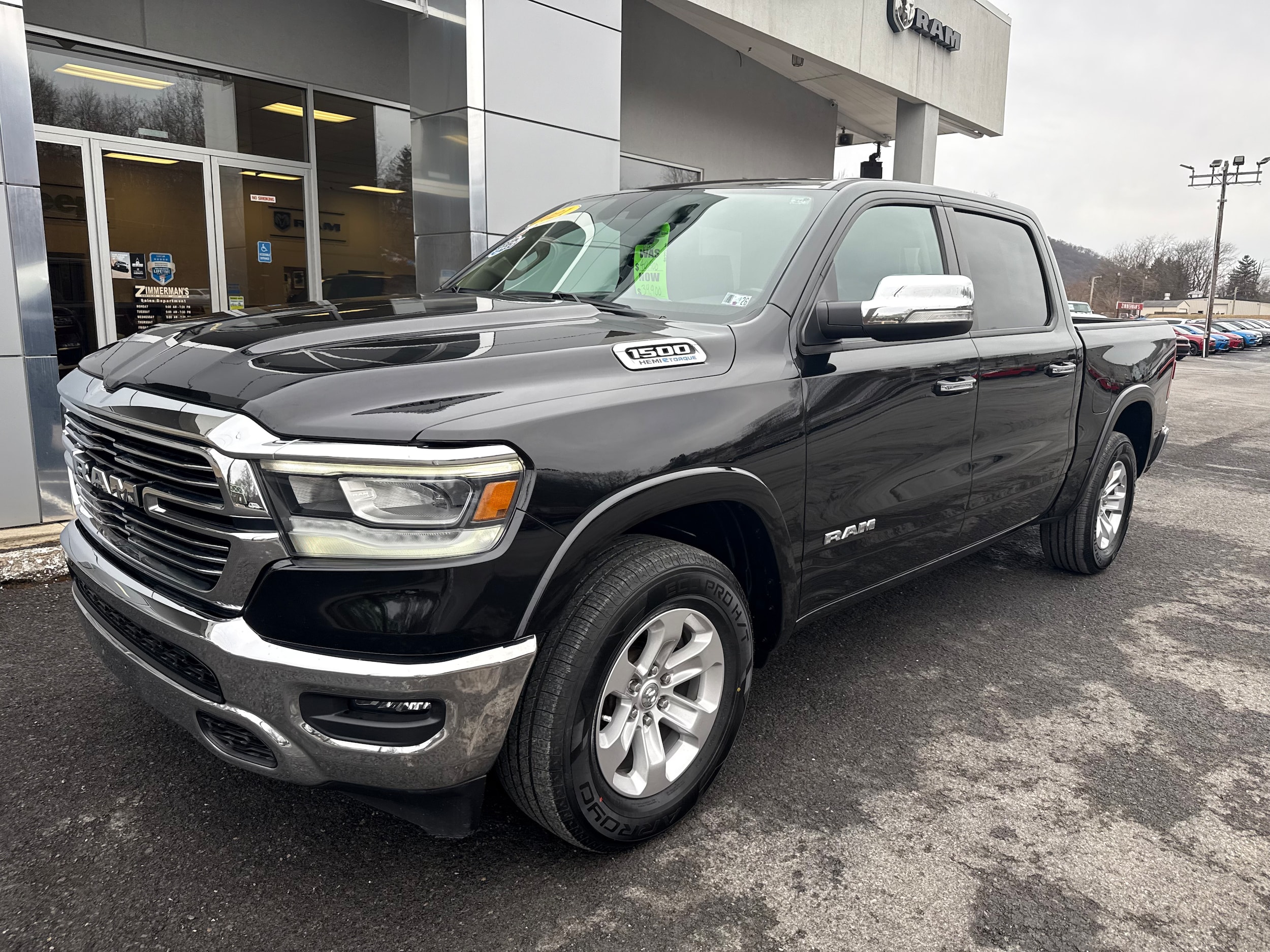 Certified 2021 RAM Ram 1500 Pickup Laramie with VIN 1C6SRFJT6MN784744 for sale in Sunbury, PA
