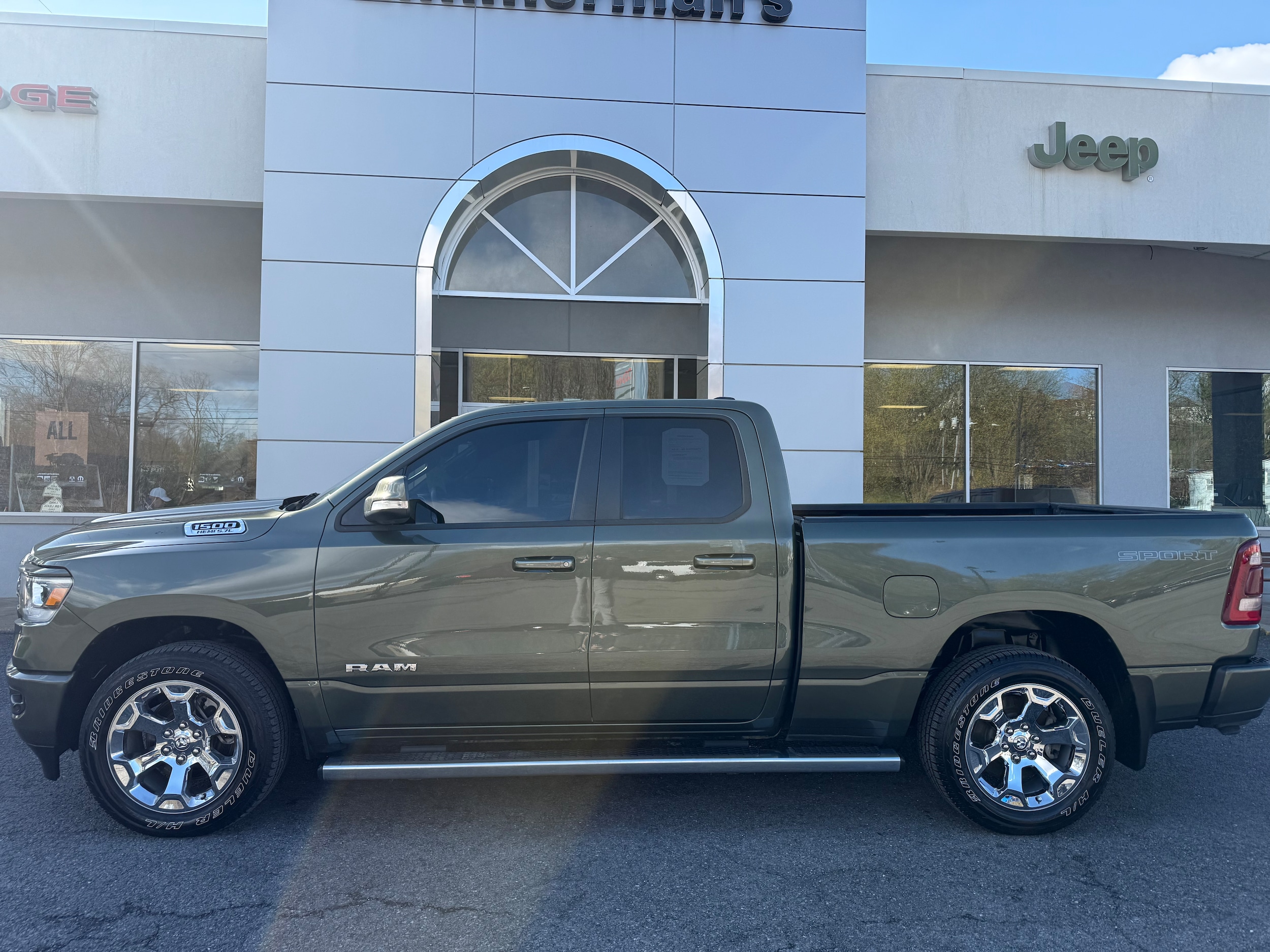 Certified 2021 RAM Ram 1500 Pickup Big Horn/Lone Star with VIN 1C6SRFBT3MN553864 for sale in Sunbury, PA