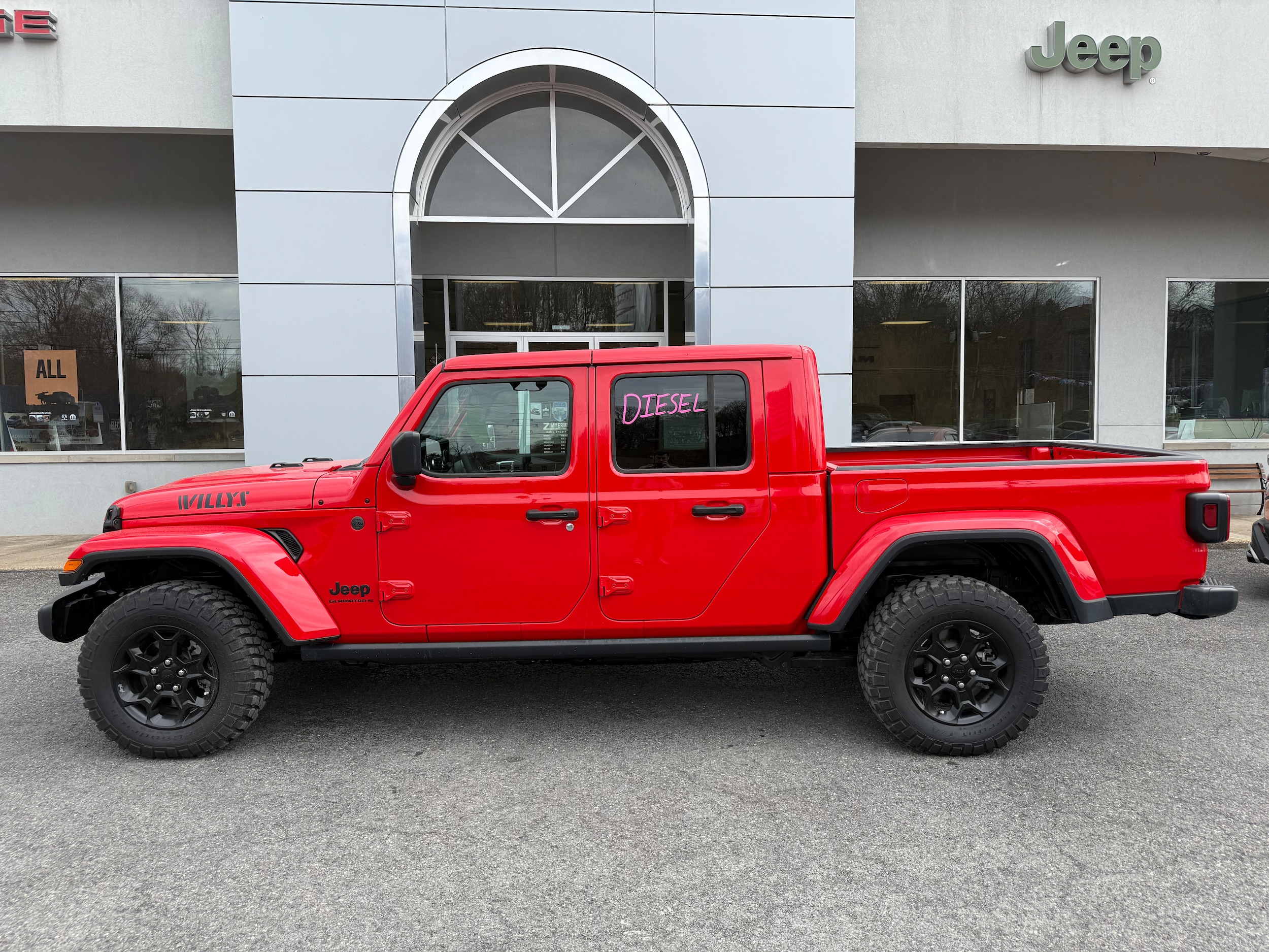 Certified 2023 Jeep Gladiator WILLYS with VIN 1C6JJTAM8PL594762 for sale in Sunbury, PA