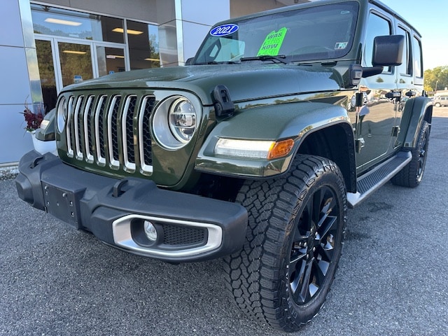 Used 2021 Jeep Wrangler Unlimited Sahara 4XE with VIN 1C4JJXP61MW698979 for sale in Sunbury, PA