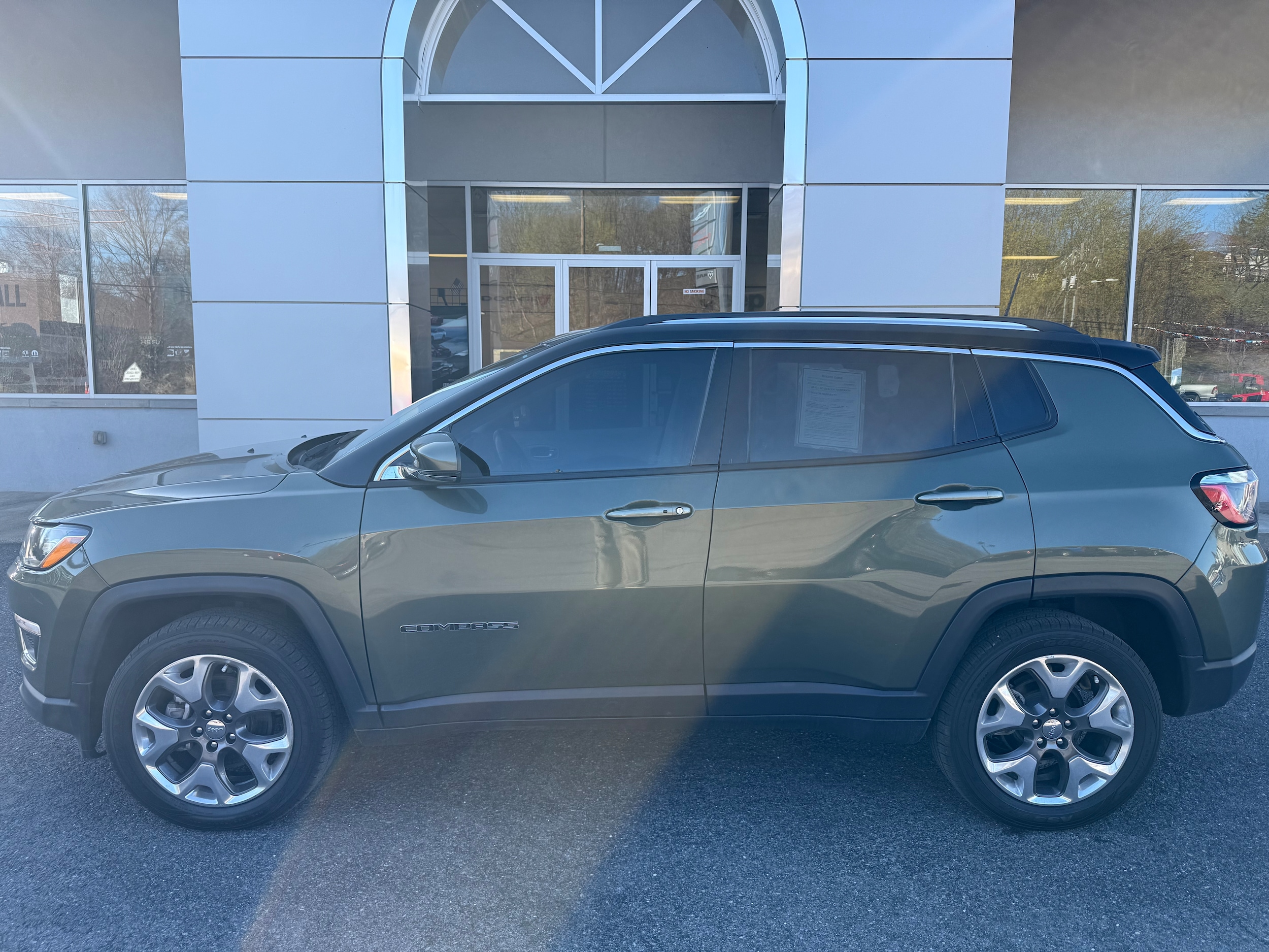 Certified 2021 Jeep Compass Limited with VIN 3C4NJDCB0MT594637 for sale in Sunbury, PA