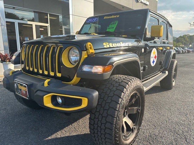 Certified 2019 Jeep Wrangler Unlimited Sahara with VIN 1C4HJXEN5KW515086 for sale in Sunbury, PA