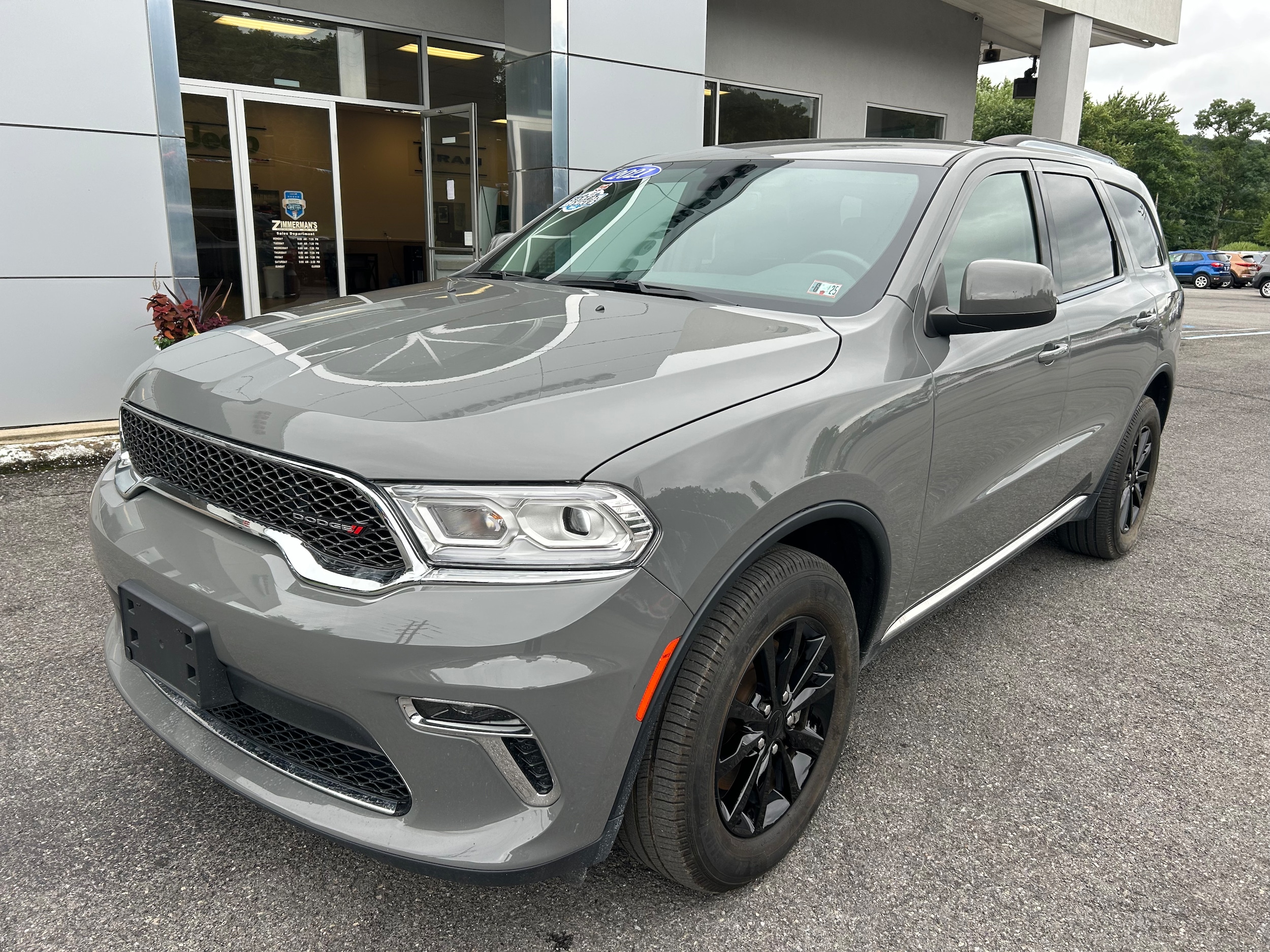 Certified 2021 Dodge Durango SXT Plus with VIN 1C4RDJAG1MC805443 for sale in Sunbury, PA