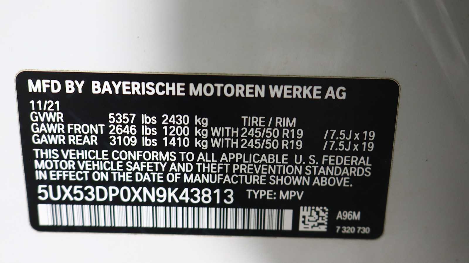 used 2022 BMW X3 car, priced at $34,878