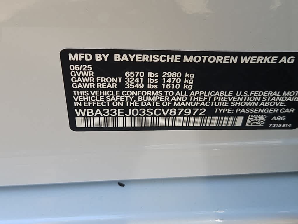 new 2025 BMW 7-Series car, priced at $128,330