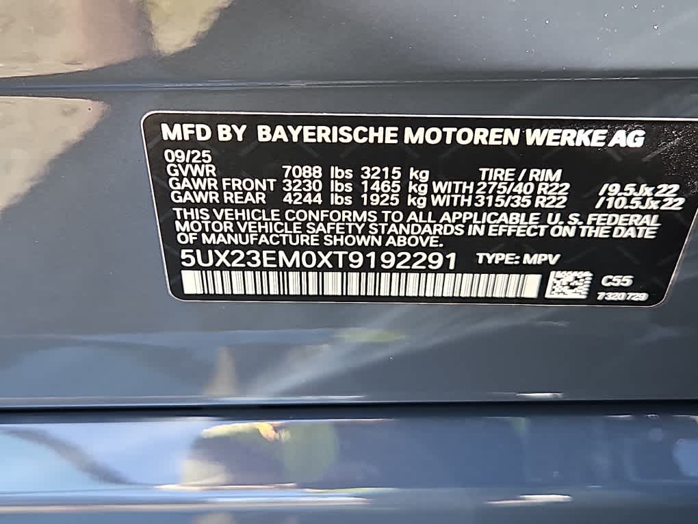 new 2026 BMW X7 car, priced at $99,315