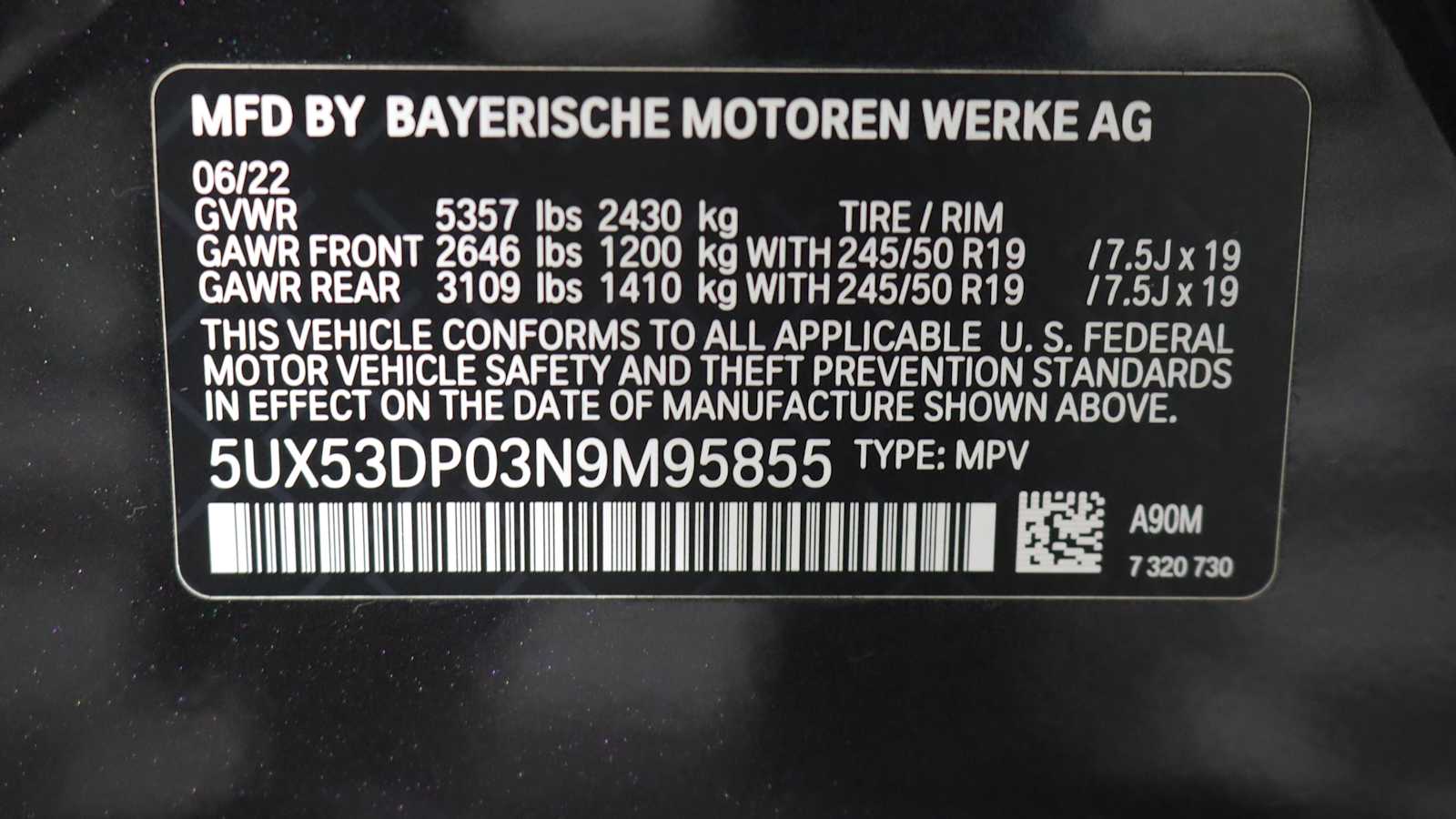 used 2022 BMW X3 car, priced at $36,598