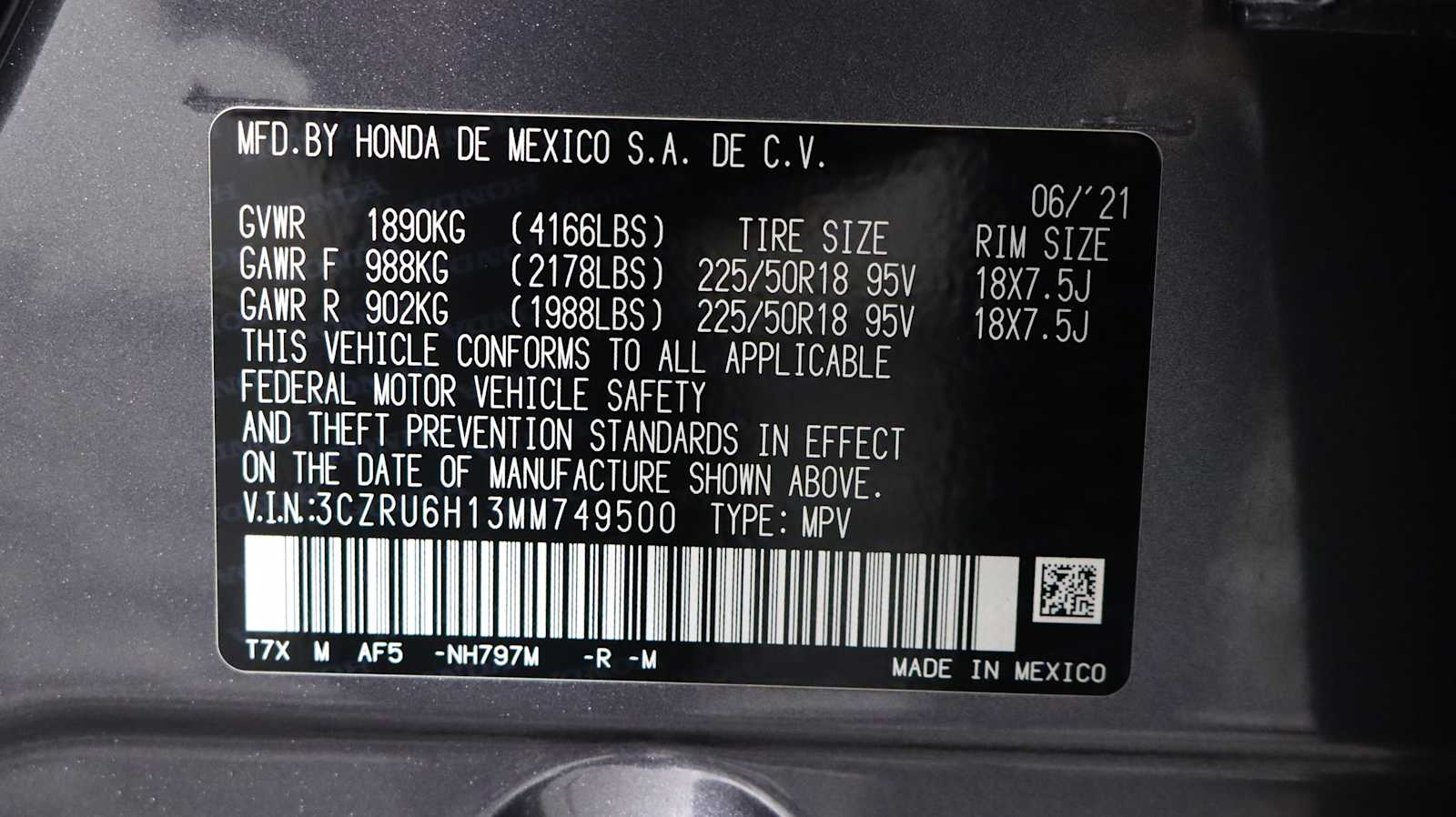 used 2021 Honda HR-V car, priced at $18,810