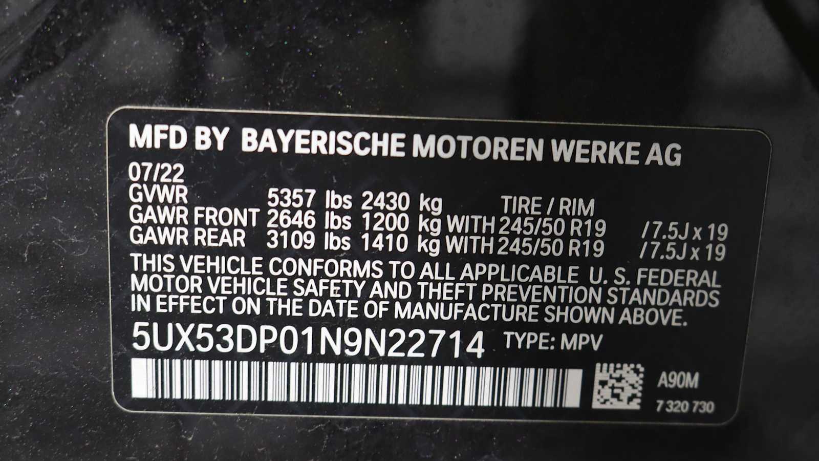 used 2022 BMW X3 car, priced at $36,698