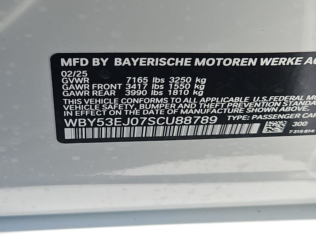 new 2025 BMW i7 car, priced at $127,725