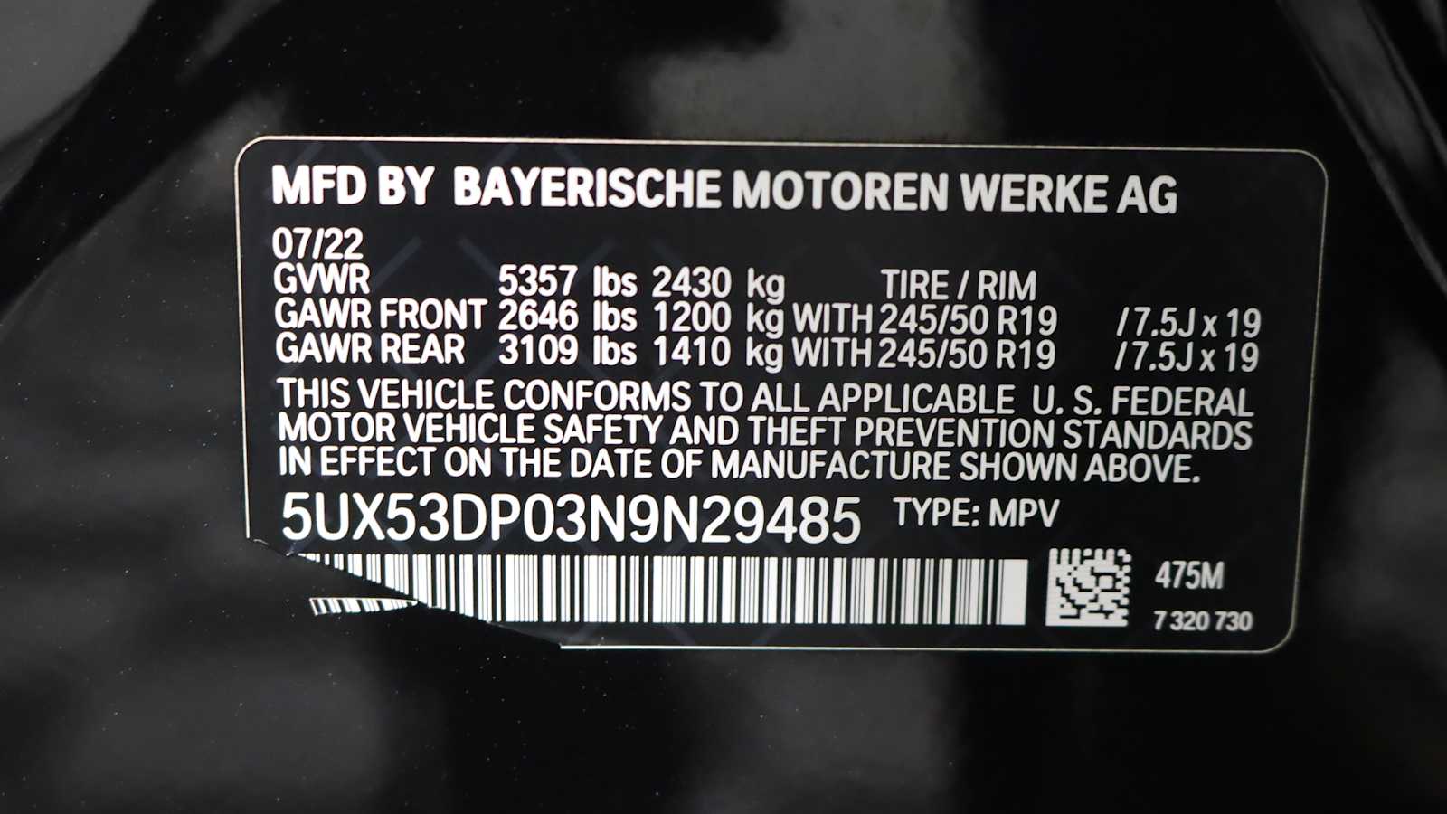 used 2022 BMW X3 car, priced at $38,898