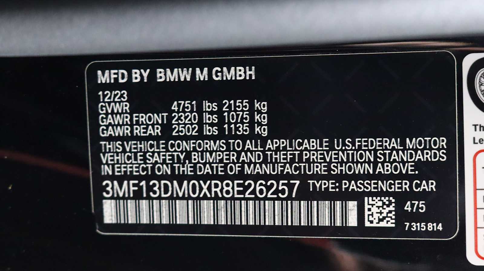 used 2024 BMW M2 car, priced at $63,798