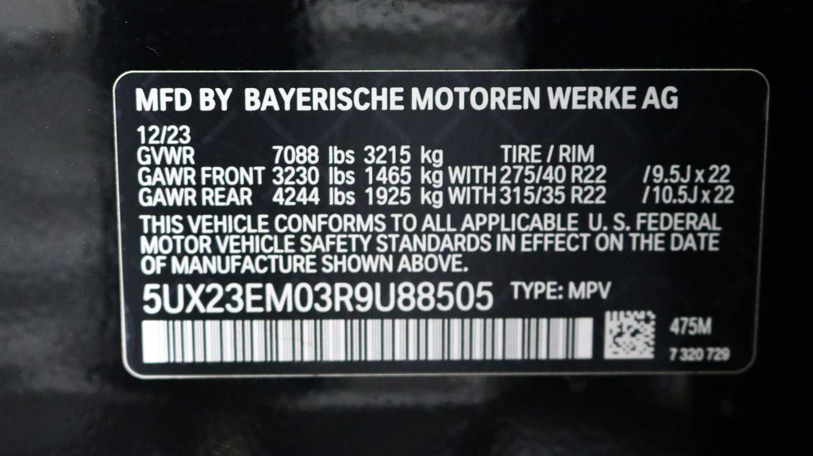 used 2024 BMW X7 car, priced at $68,798