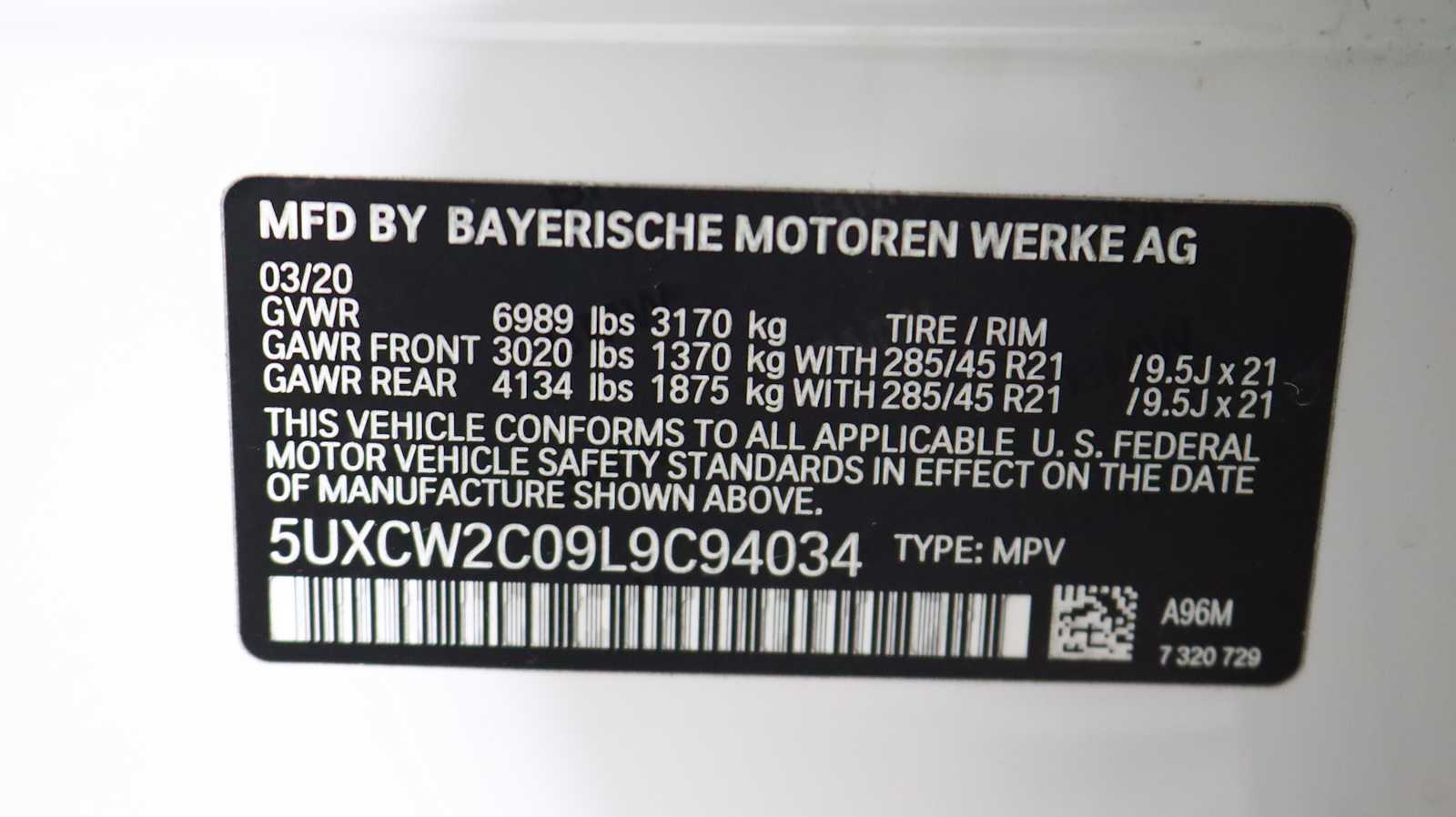 used 2020 BMW X7 car, priced at $38,898