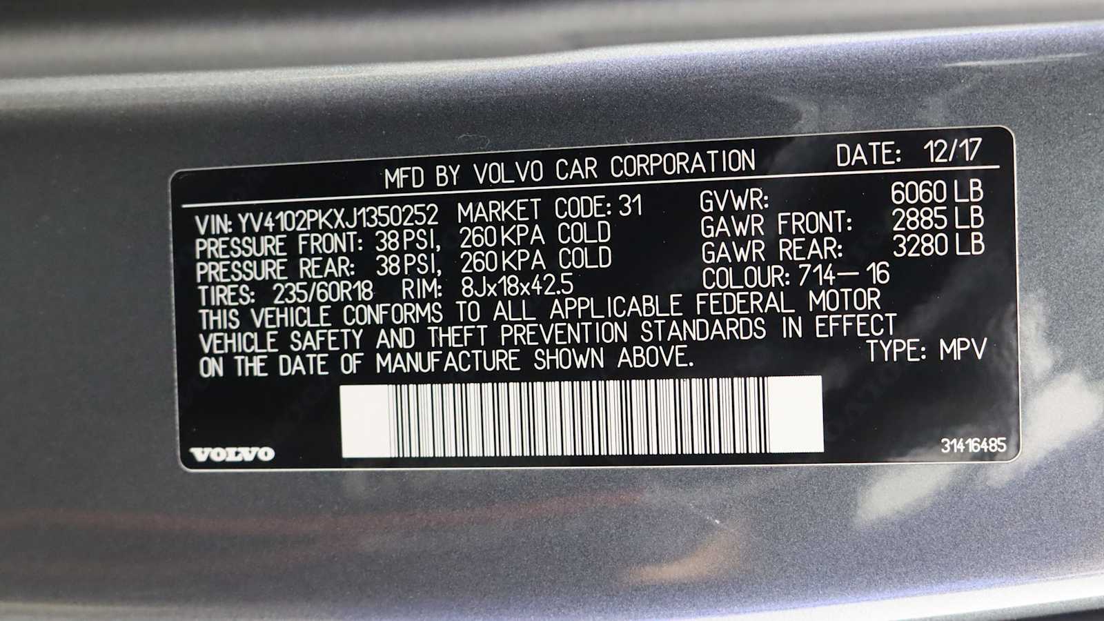used 2018 Volvo XC90 car, priced at $22,698