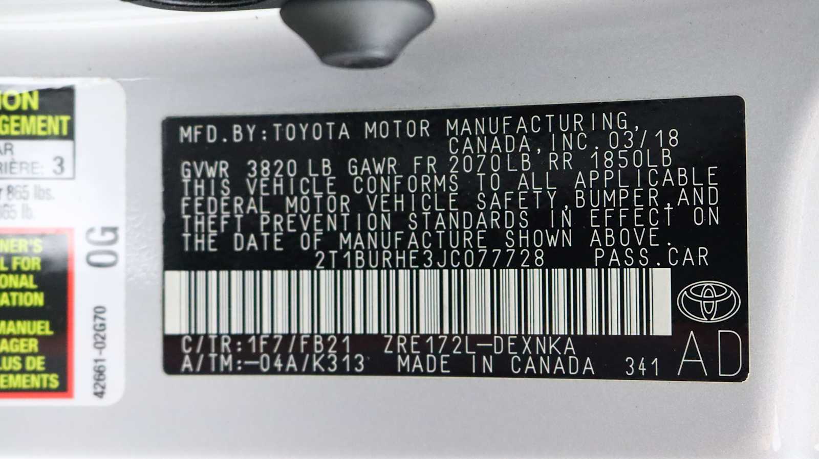 used 2018 Toyota Corolla car, priced at $15,766