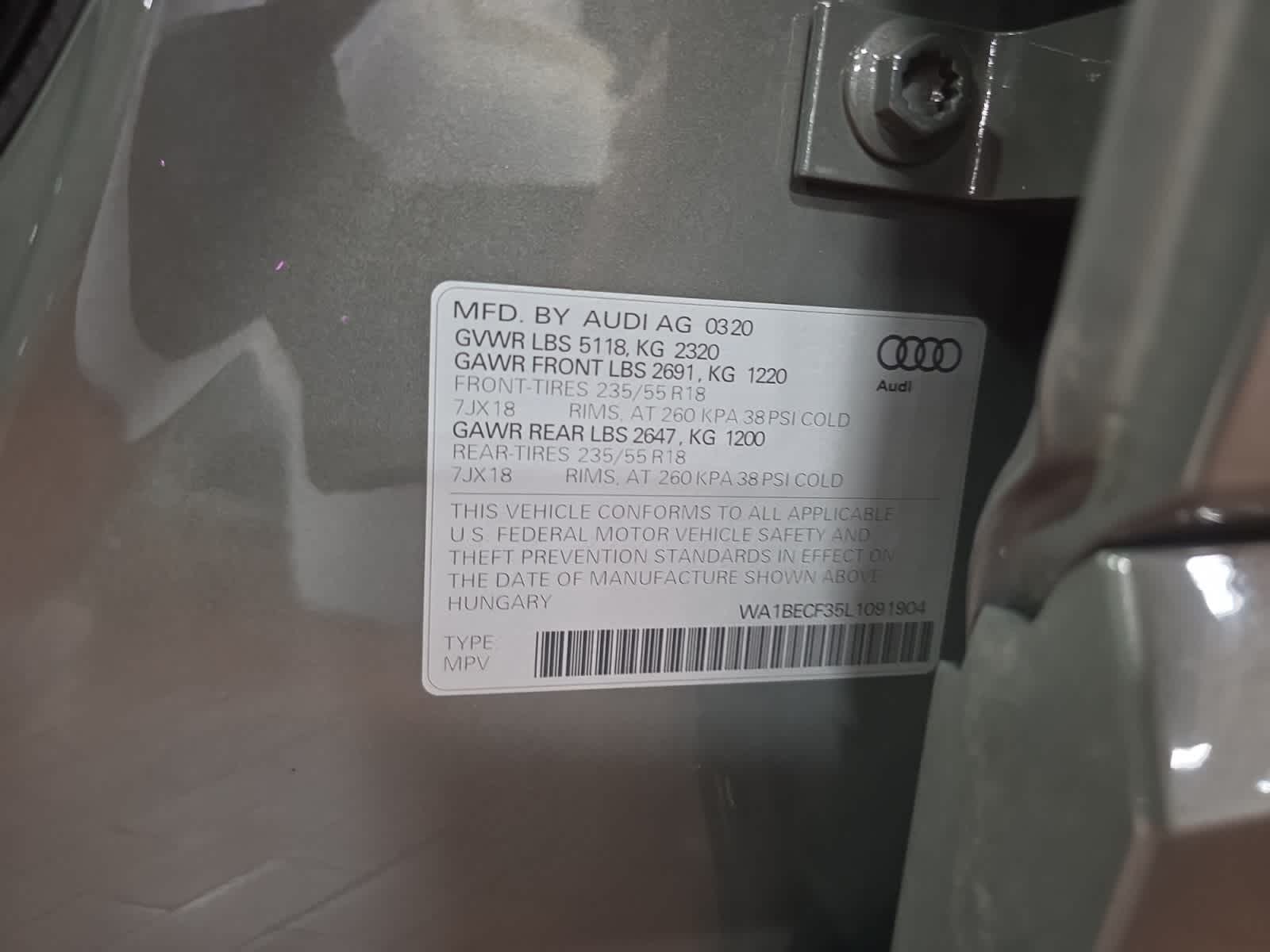 used 2020 Audi Q3 car, priced at $24,497