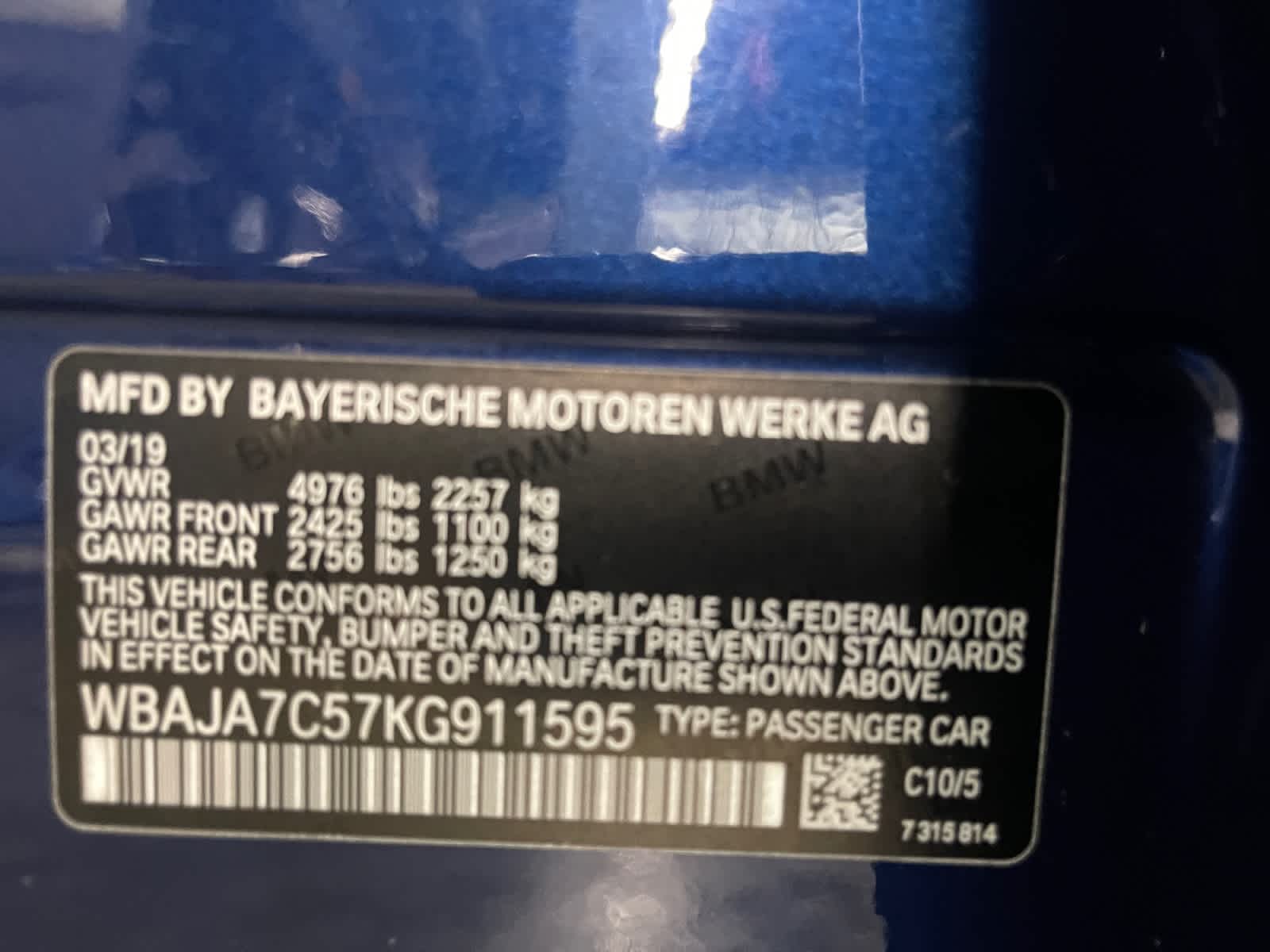 used 2019 BMW 530i car, priced at $23,997