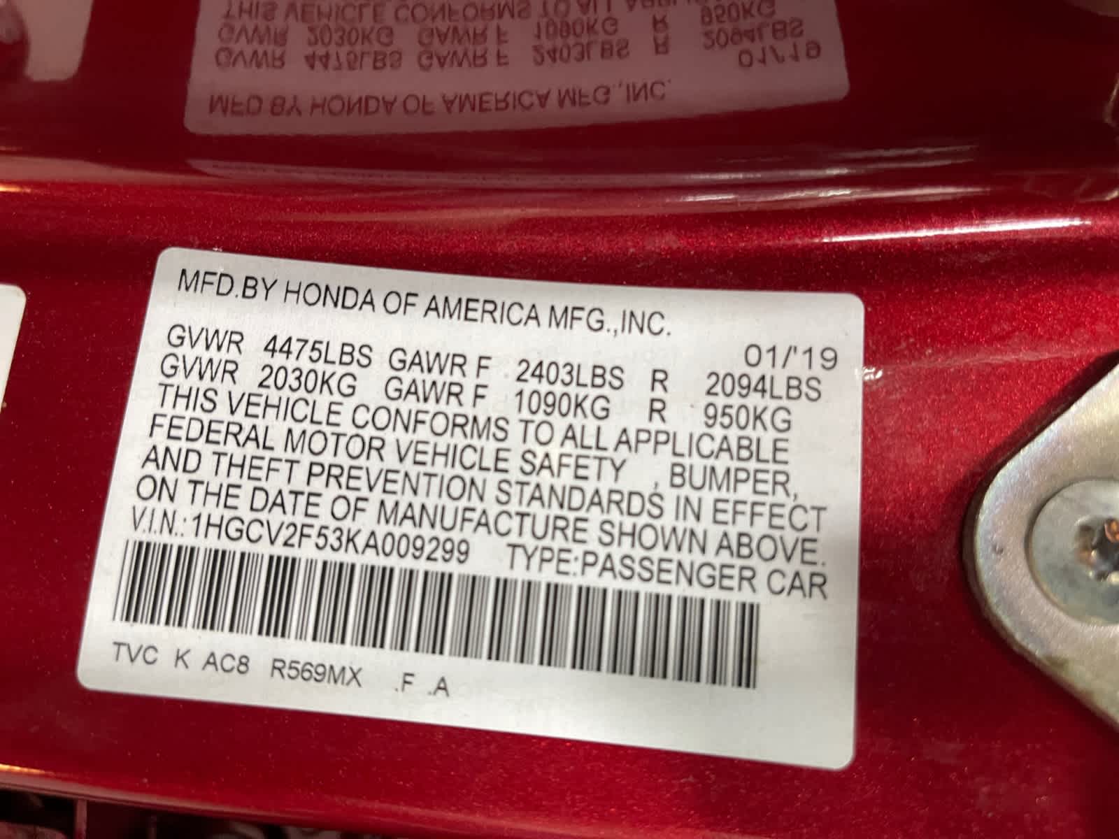 used 2019 Honda Accord car, priced at $27,998