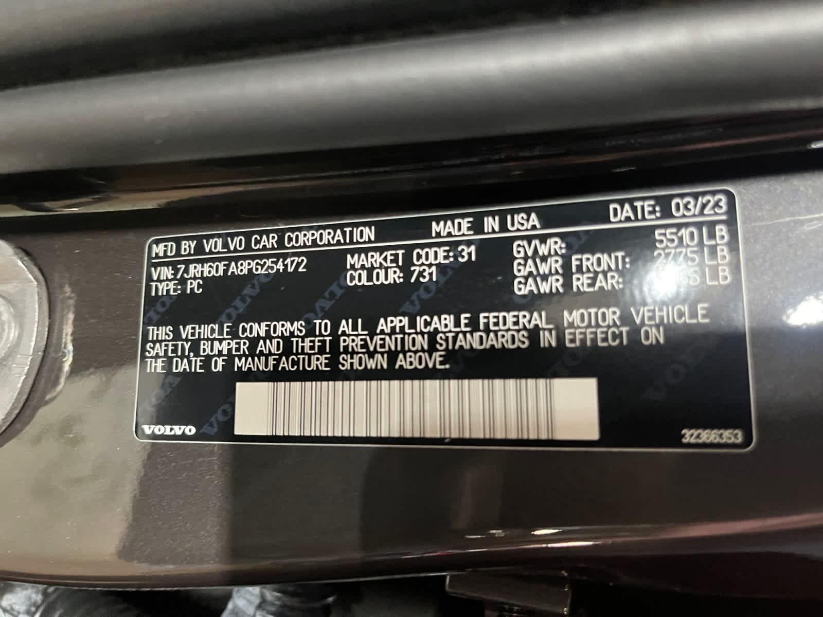 used 2023 Volvo S60 Recharge Plug-In Hybrid car, priced at $38,497