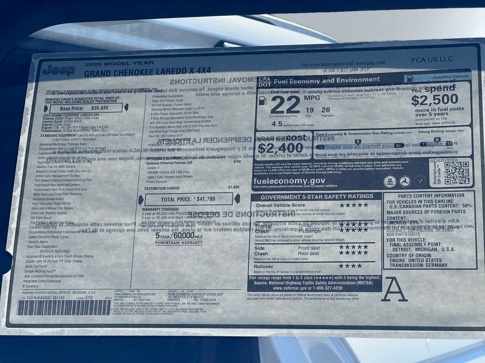 new 2025 Jeep Grand Cherokee car, priced at $37,680